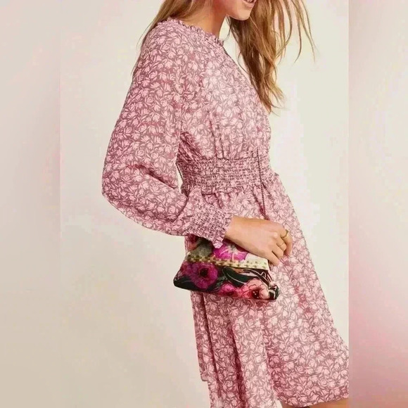 Anthropologie Gal Meets Glam Wimberly Smocked Mini Dress. Size 4 P - Picture 7 of 16